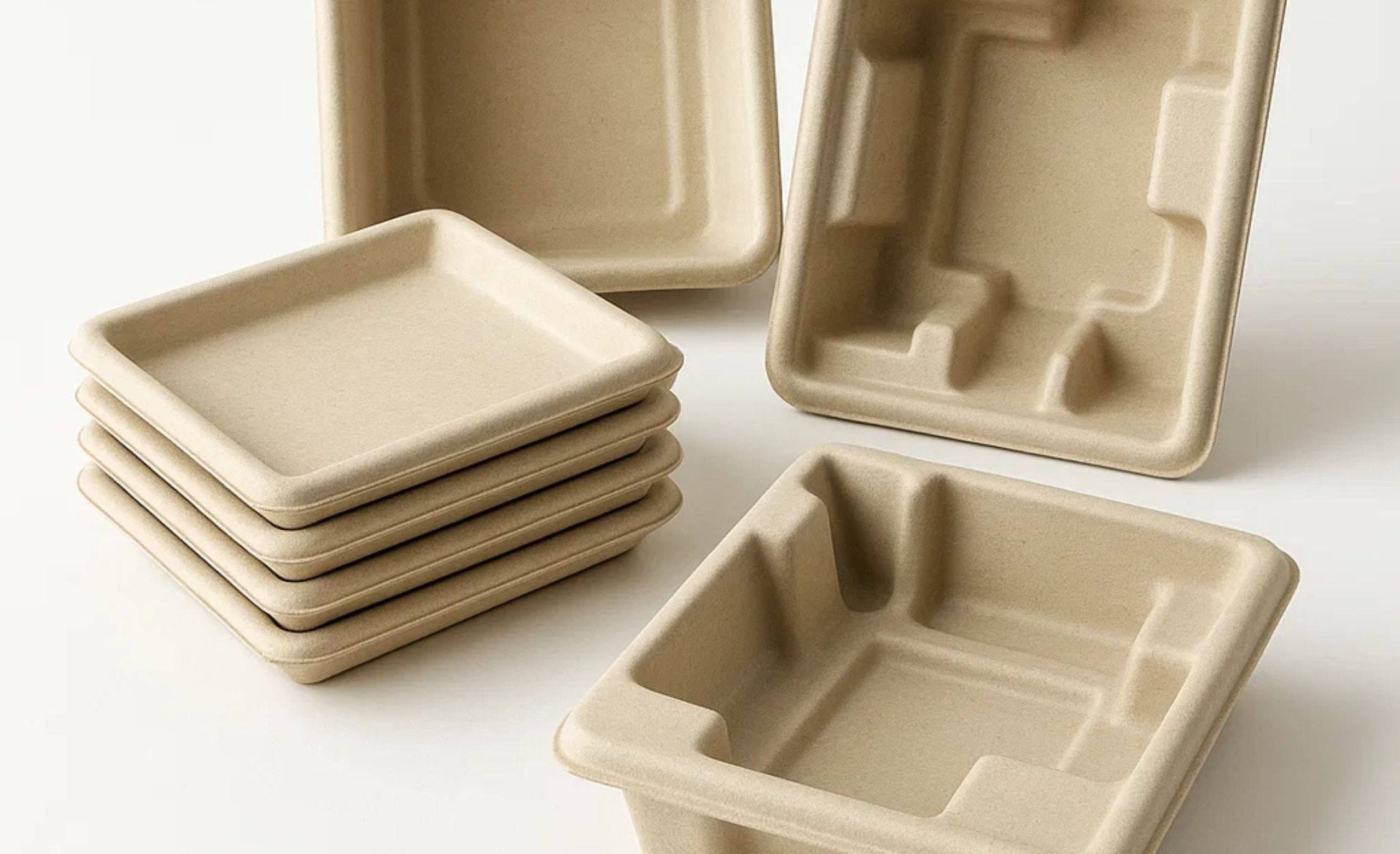 Moulded pulp packaging stack