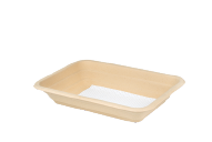 Sustainable custom molded pulp packaging for food products and containers