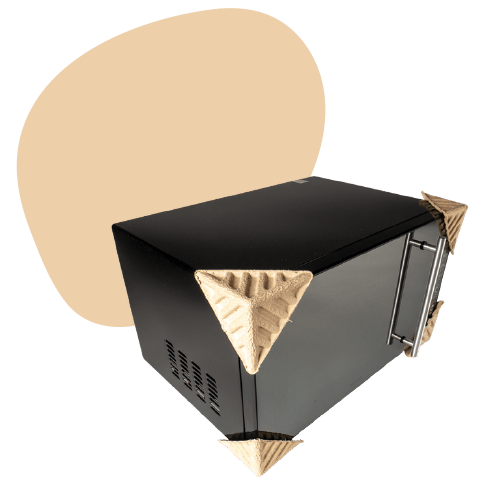 Molded pulp edge protectors providing sustainable product protection