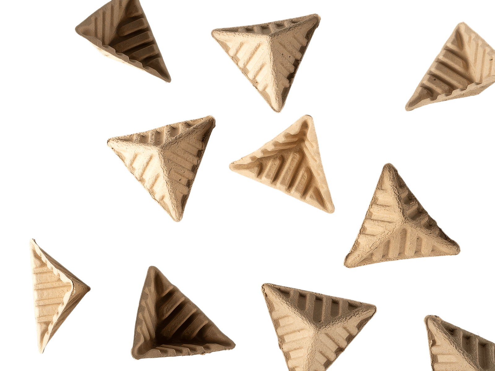 Molded pulp corner protectors for sustainable product edge protection