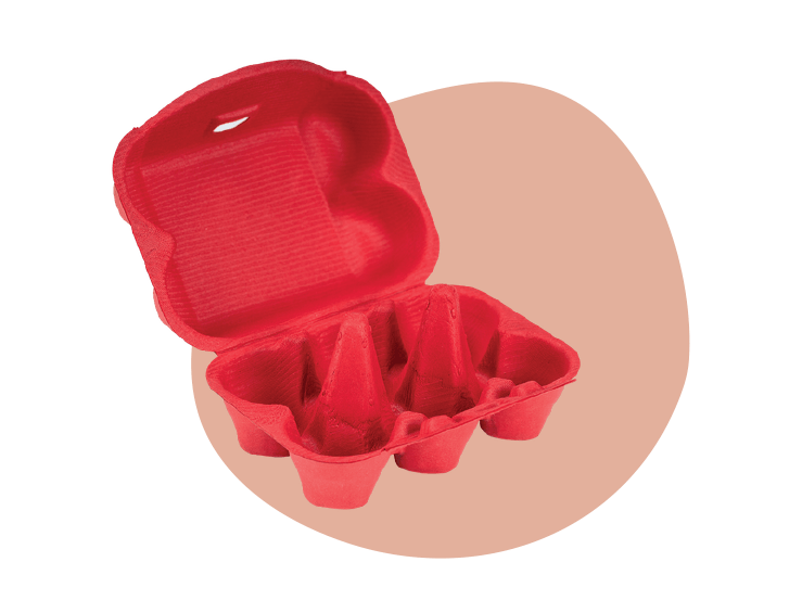 Features and benefits of custom molded pulp food packaging showing sustainable protective design